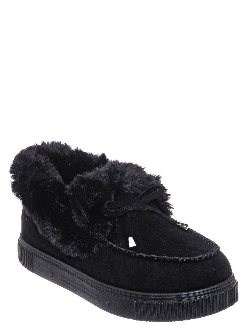 ankle moccasins with fur