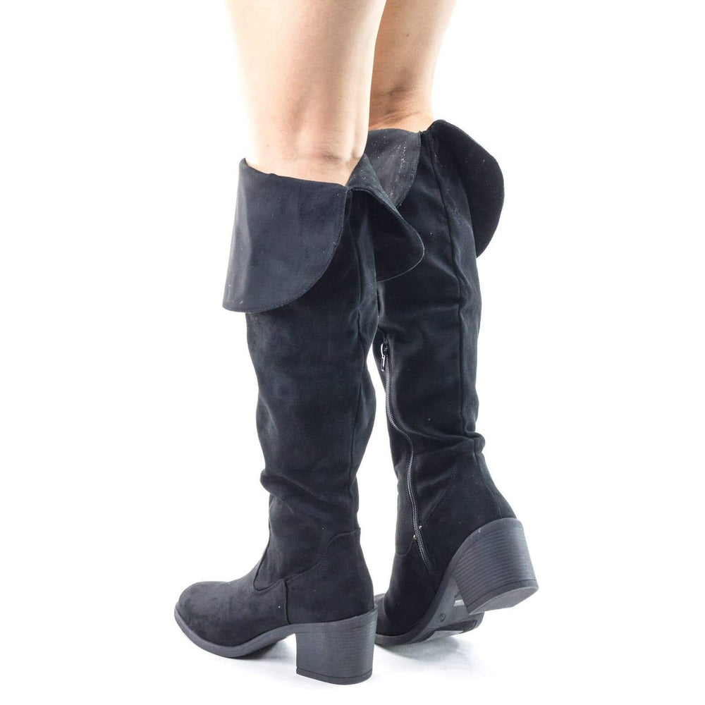 boots with flap over heel