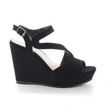 bamboo black wedges