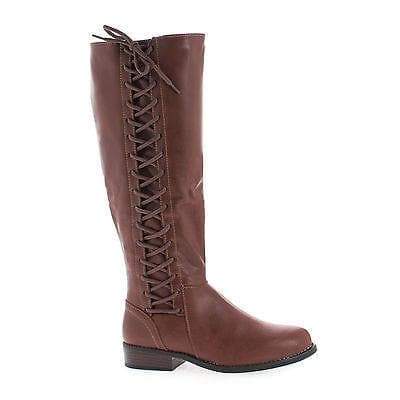 brown riding boots lace up back