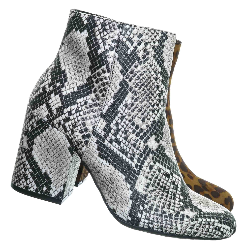 bamboo chunky heel boots