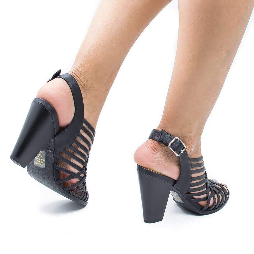 closed toe huarache heels