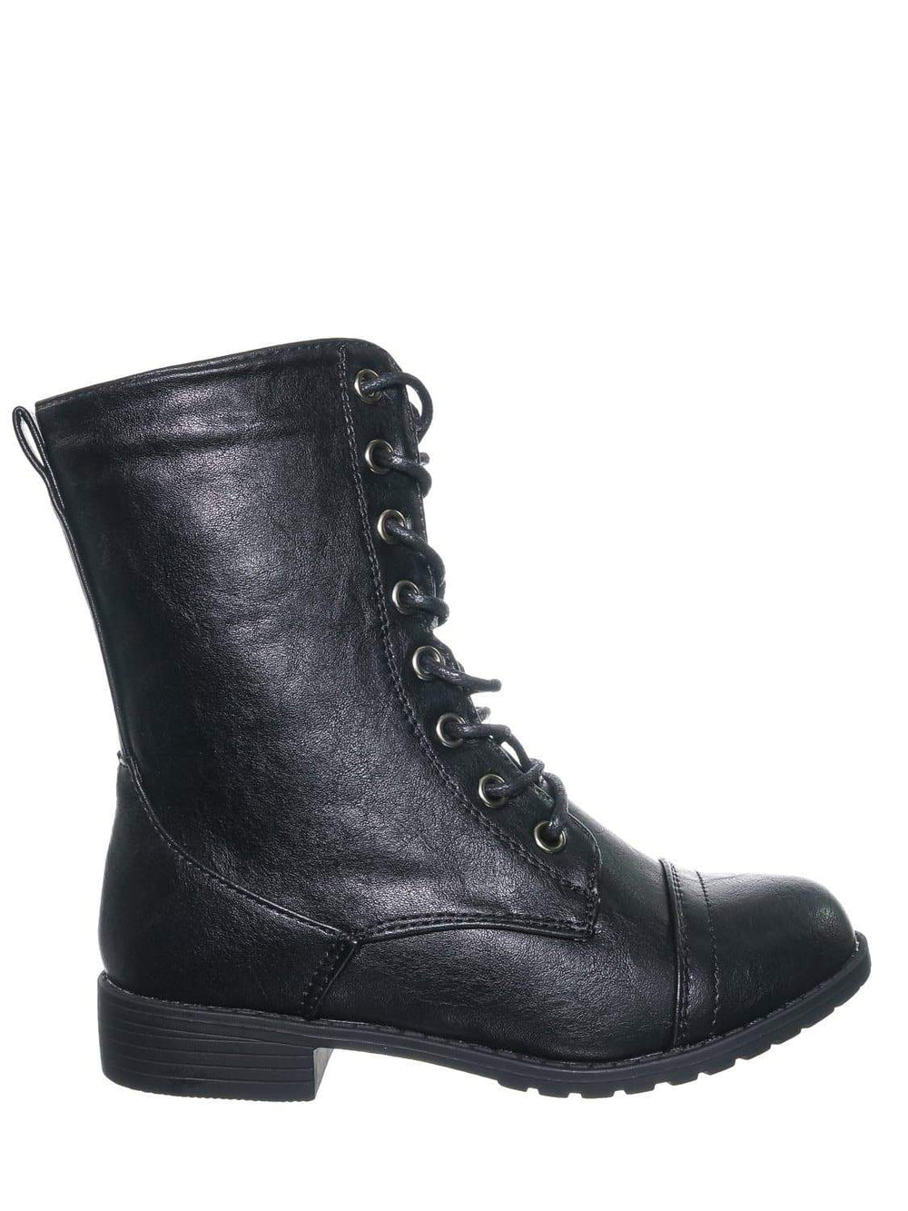 kids black combat boots