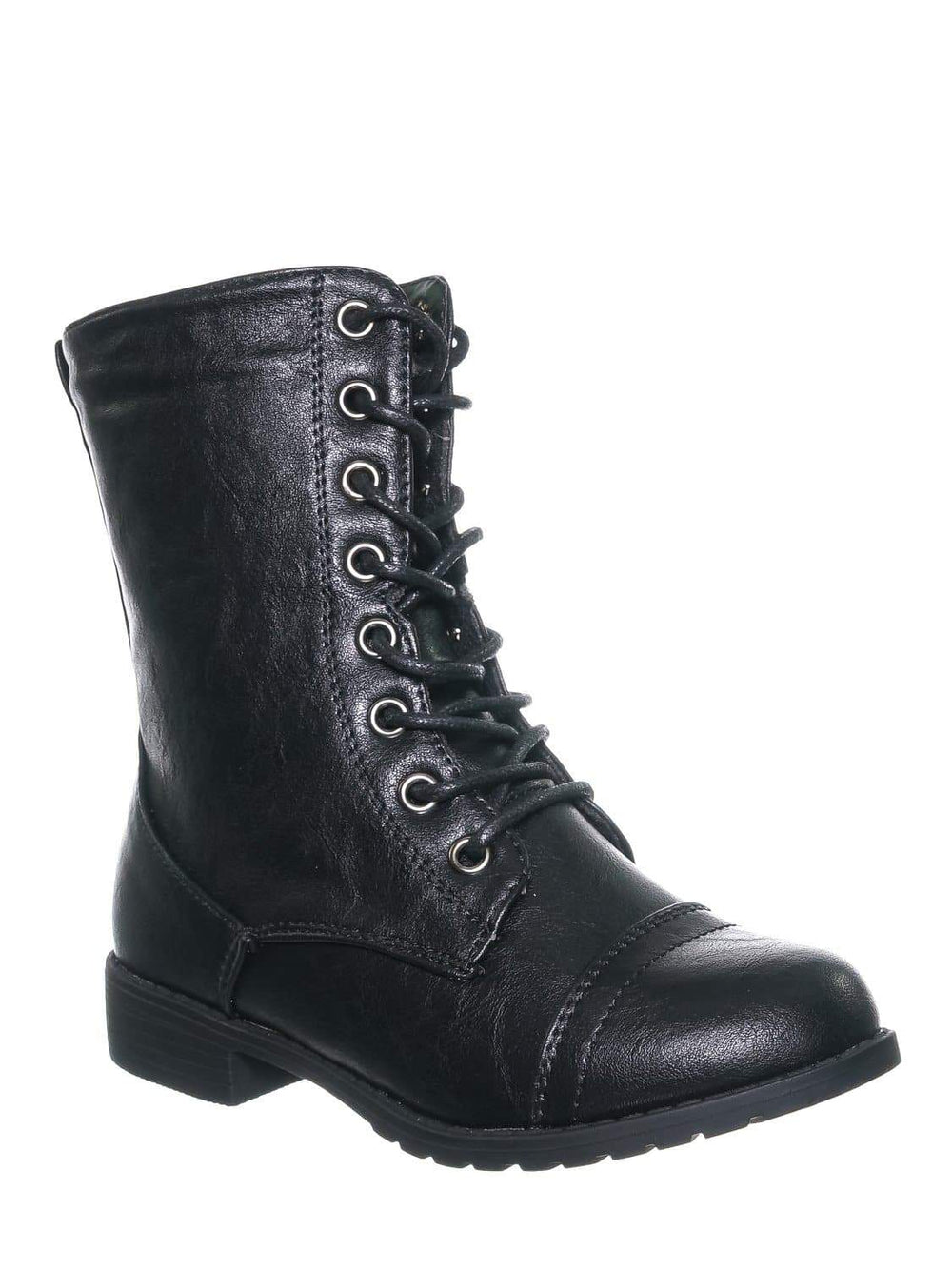 girls black military boots