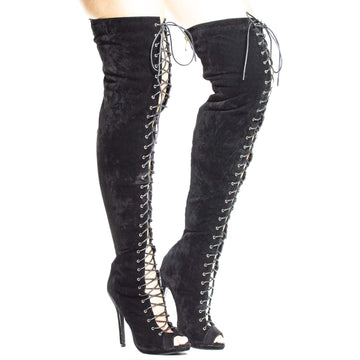 Opus1 By Dollhouse, Thigh High Peep Toe 