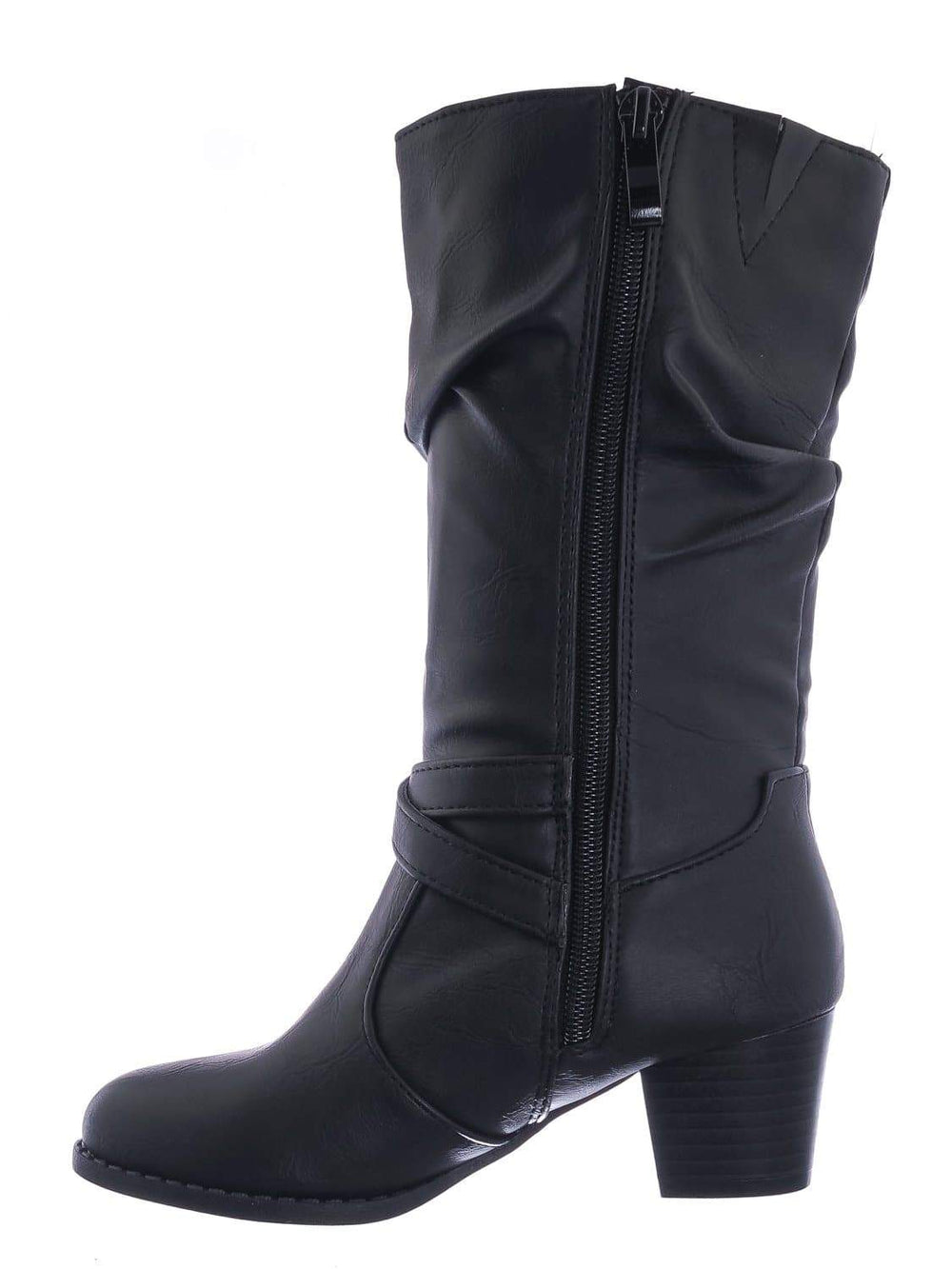 black boots with little heel