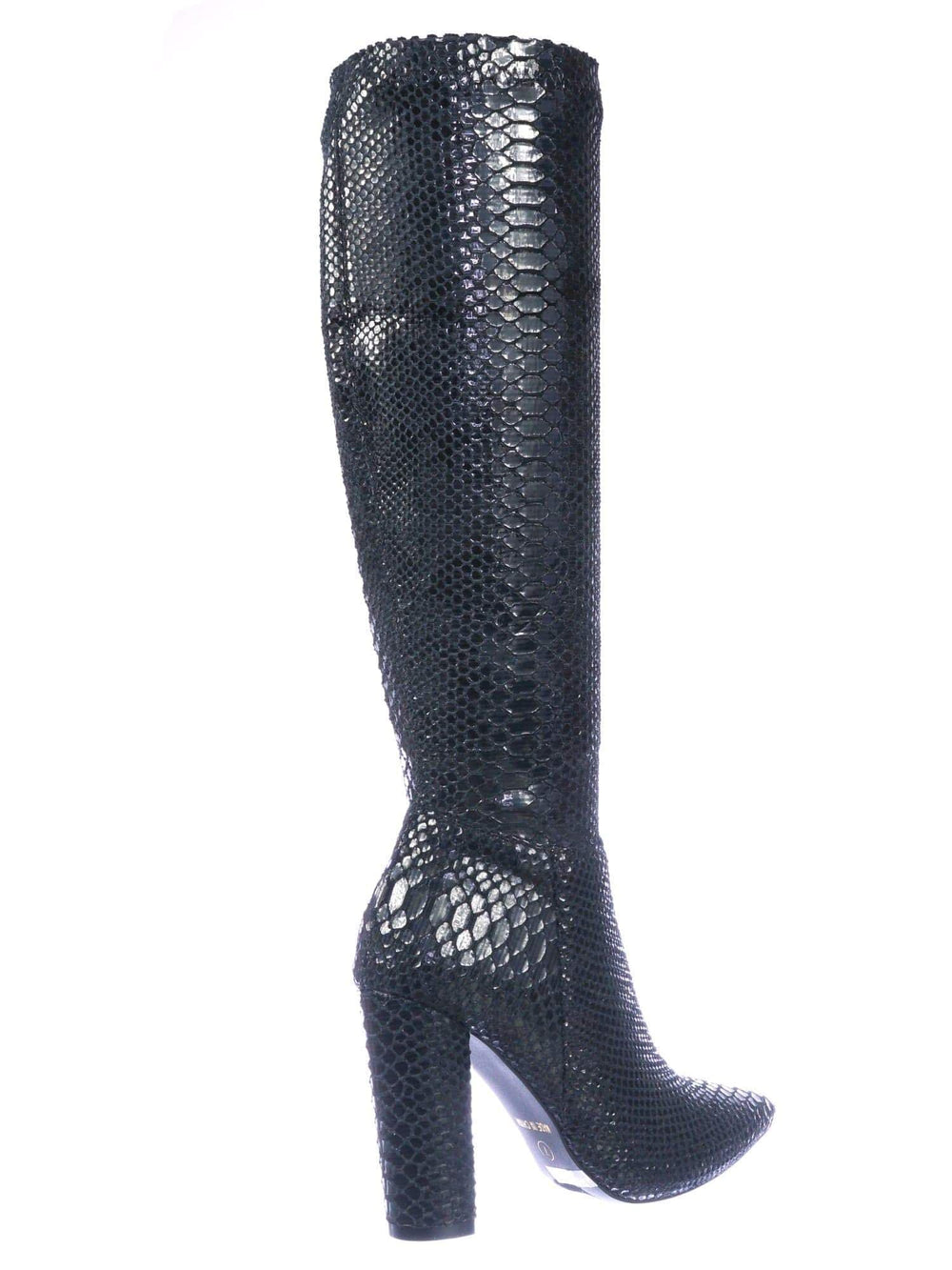 snake embossed boots