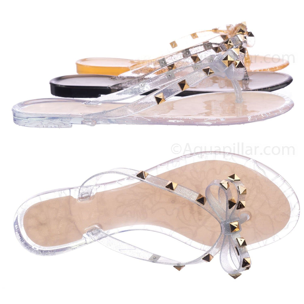 women's clear jelly flip flops