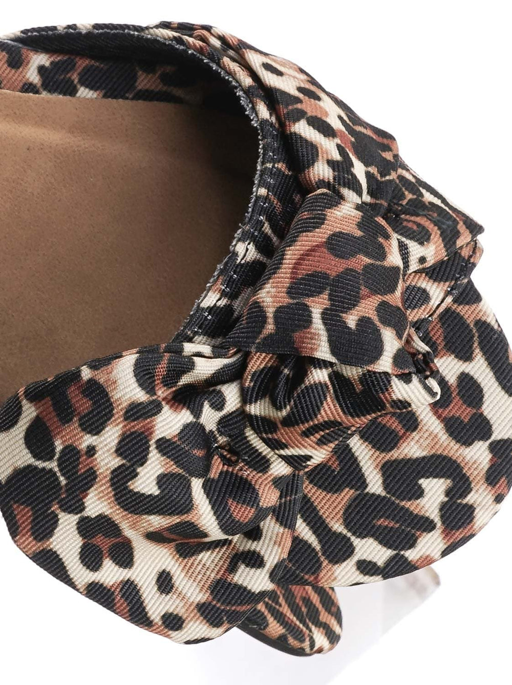 leopard open toe flats