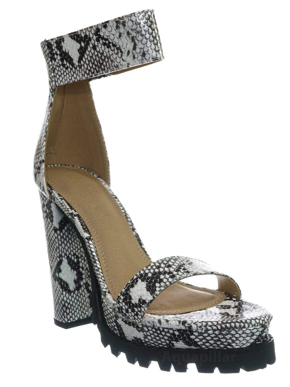 ankle strap snake heels