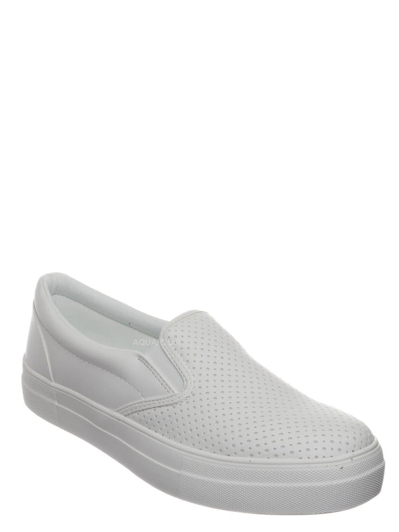 white slide loafers