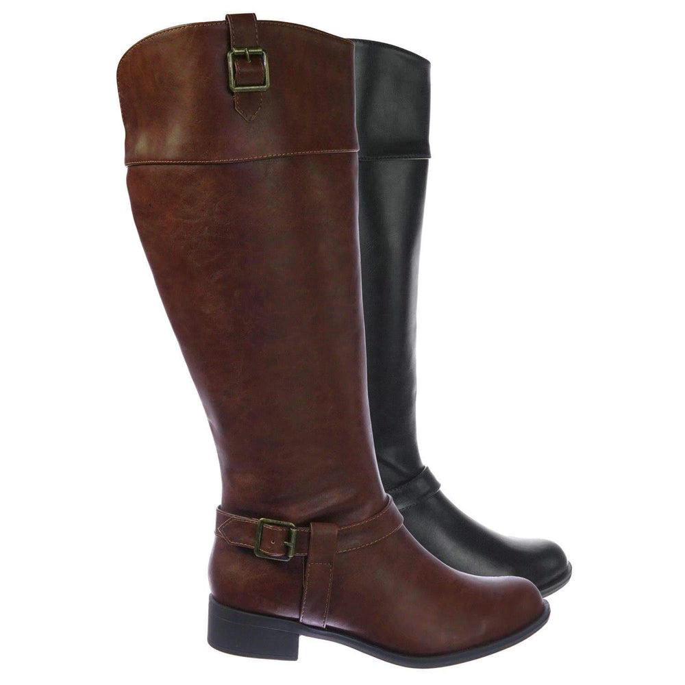MicaWSoda Womens Wide Calf Riding Boots 
