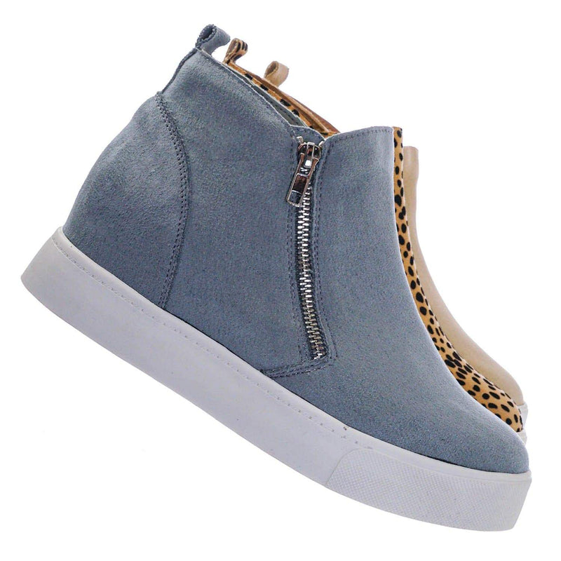 high top hidden wedge sneakers