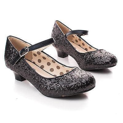 Quincy By Styluxe, Children Girls Rock Glitter Mary Jane Low Heel Pump ...