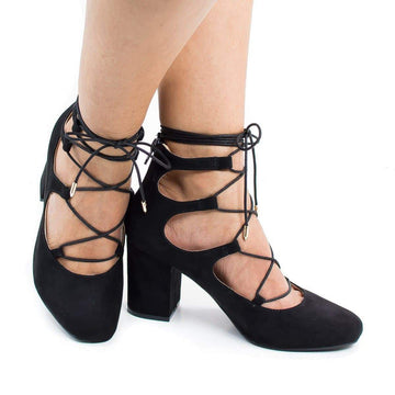 lace up ghillie heels
