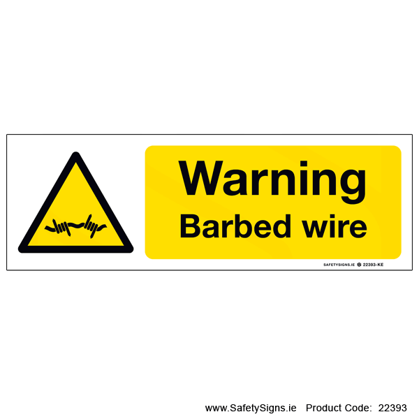 barbed wire signs