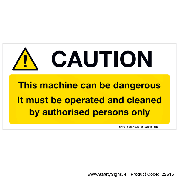 Machine can be Dangerous - 22616