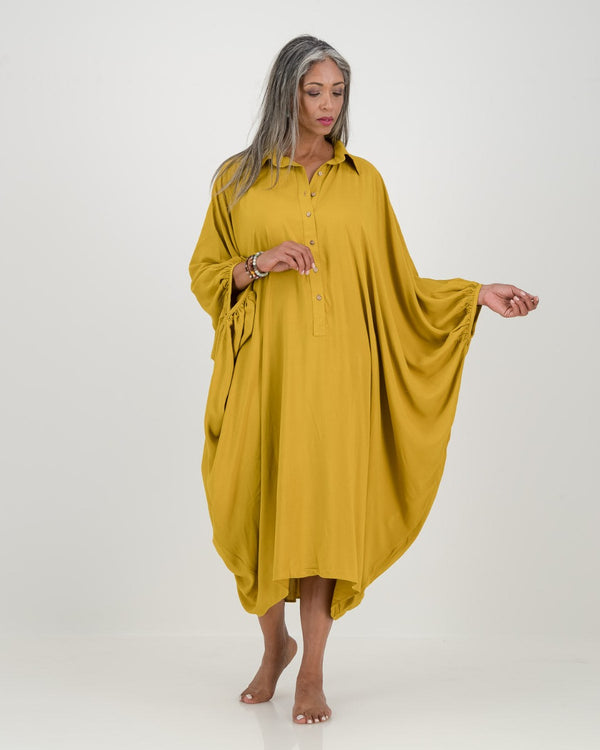 artist kaftan - chartreuse