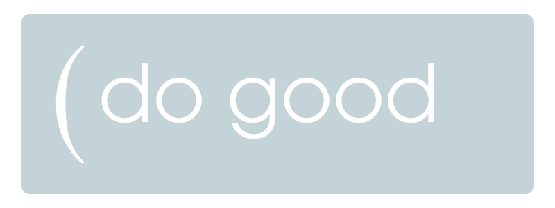 button saying 'do good'