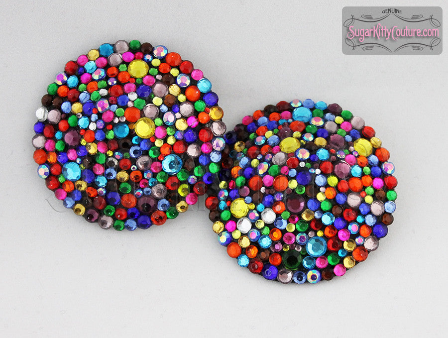 Calliope Riot Rainbow Rhinestone Pasties Sugarkitty Couture