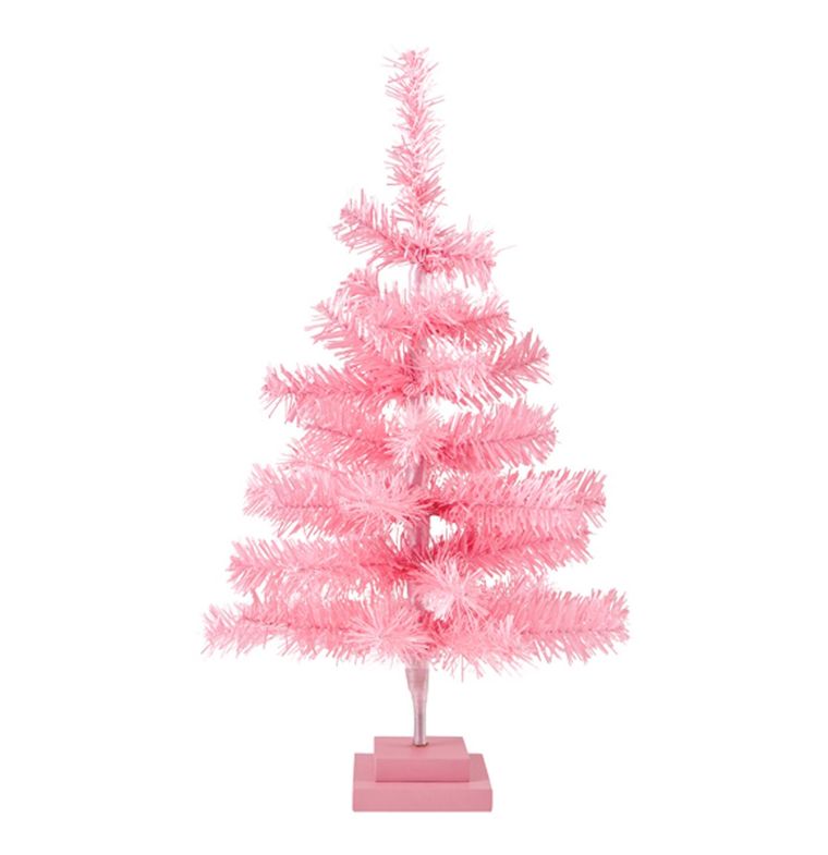 pink christmas tree lights