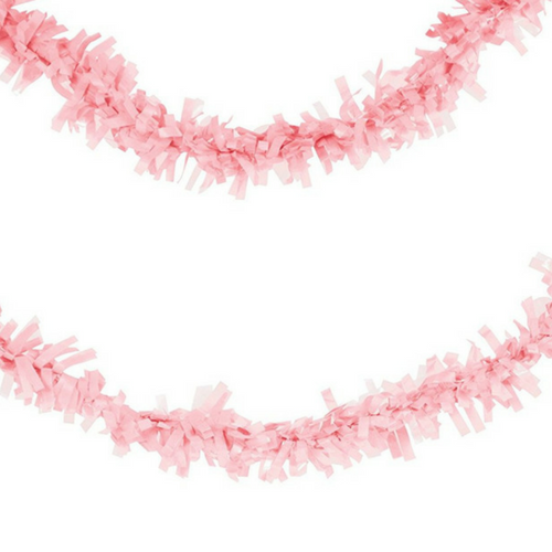 pink fringe garland