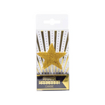 Gold Glitter Candles, Star, Jollity & Co