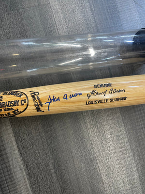 HENRY AARON LOUISVILLE SLUGGER BASEBALL BAT SIGNED AND ENGRAVED- $3K APR w/ CoA! - APR57