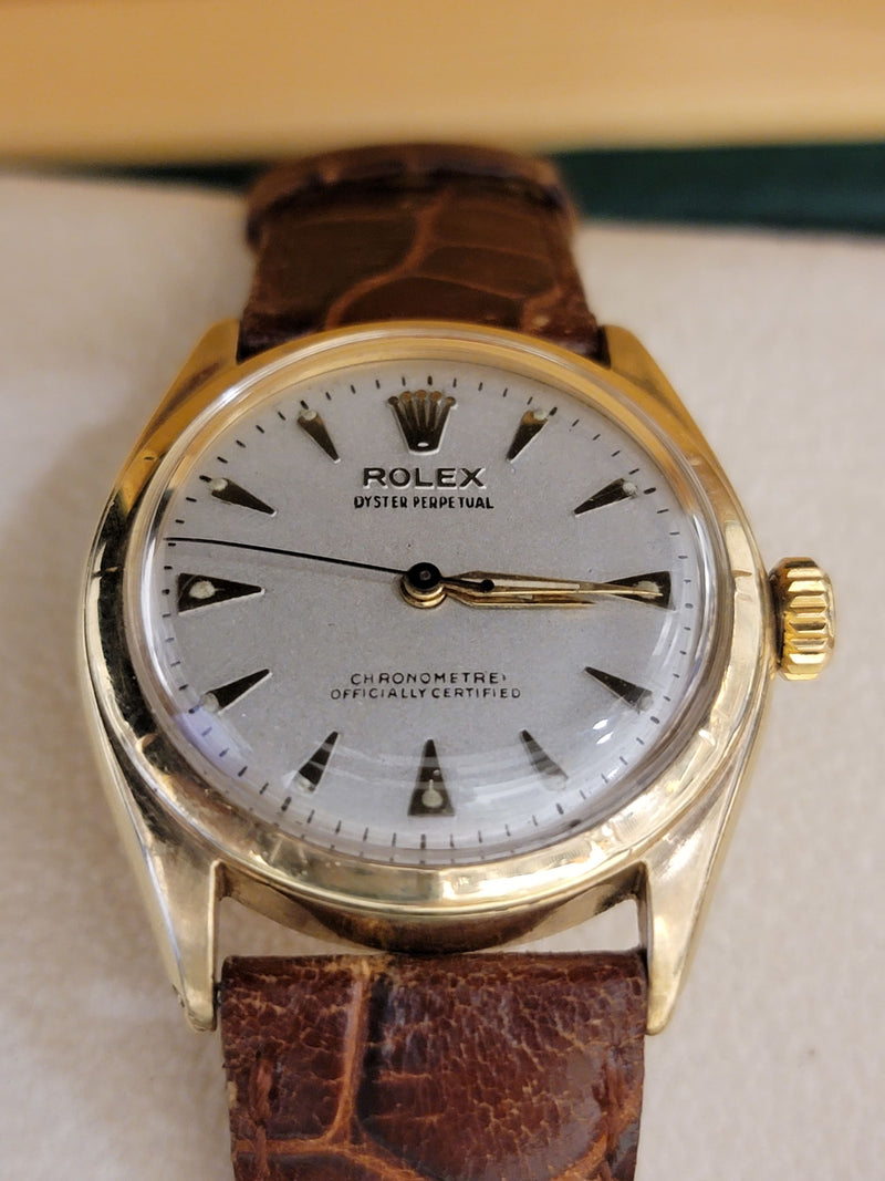 ROLEX Oyster Perpetual Vintage c. 1940s 18KYG Watch - $25K APR Value w/ CoA!
