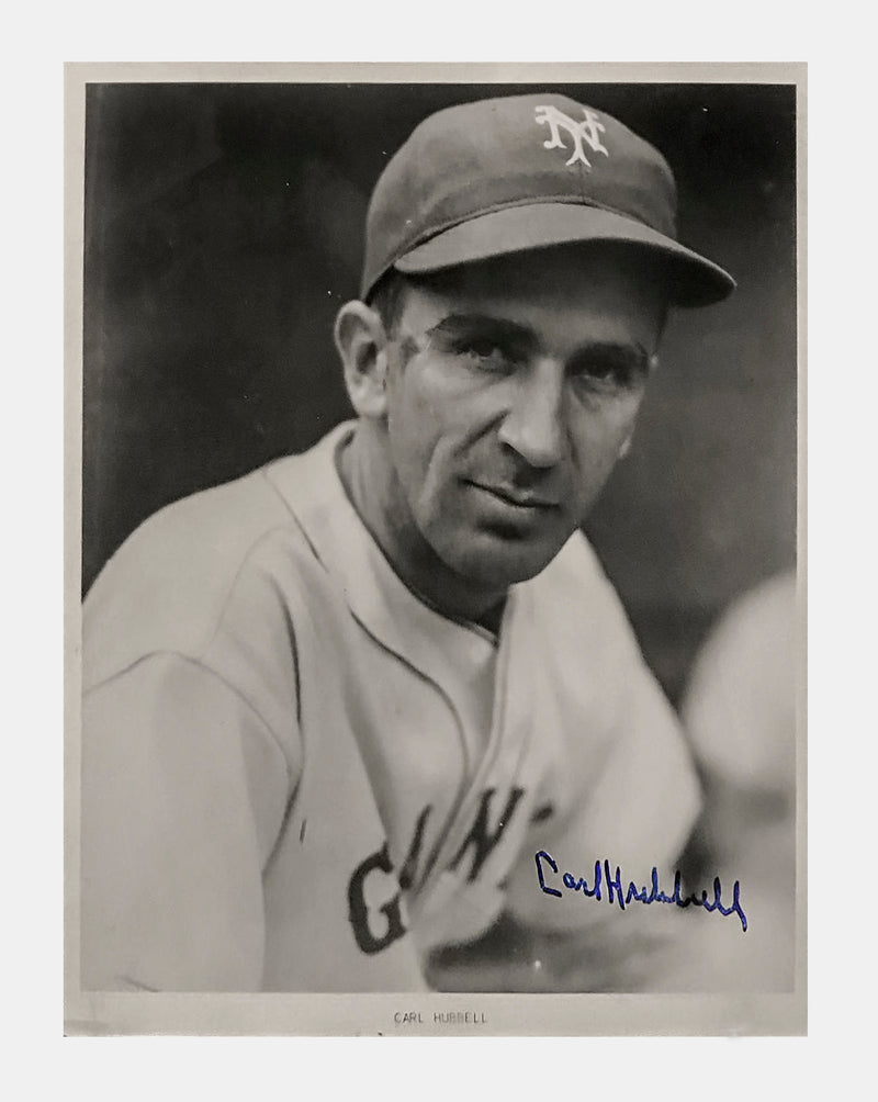 CARL HUBBELL 1950s Autographed Black and White Portrait