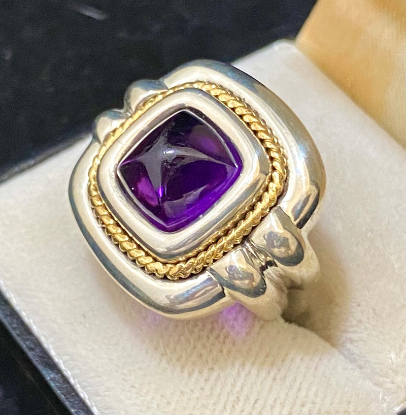 贈り物 【Tiffany】Sv925 × K18 Amethyst Ring | www