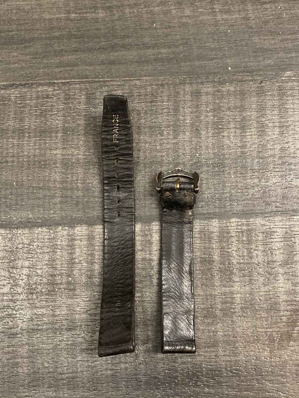 CARTIER Original Black Lizard Watch Strap