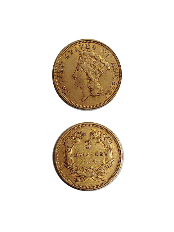 United States 1862 GOLD INDIAN PRINCESS HEAD DOLLAR COINS