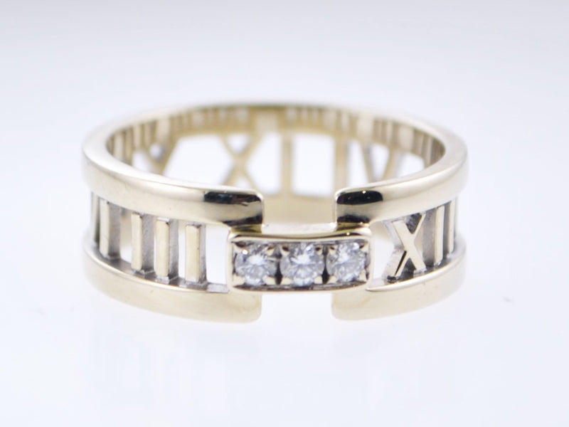 tiffany roman numeral ring with diamonds