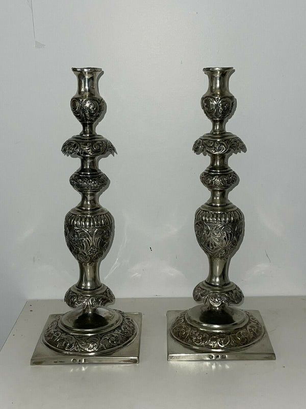 Vintage 1915 Edwardian Solid Lacquered Brass Barley Twist Candlesticks  -w/CoA- & $10K APR Value!+