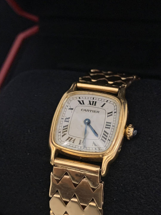 CARTIER Tank Ladies Vintage c. 1930s 18K Yellow Gold Watch - $40K APR