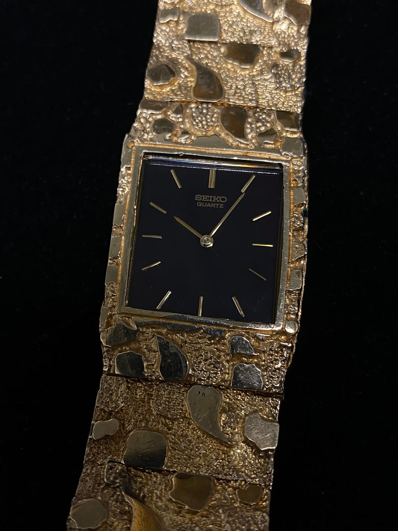 Total 57+ imagen seiko quartz 14k gold watch