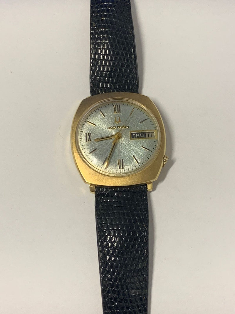 Bulova Accutron Electric Watch Day/Date YG Circa 1950s Auto - $13 K AP