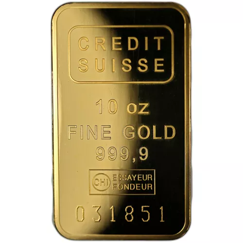 1 oz Credit Suisse Gold Bar (New w/ Assay)