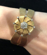 LeCoultre, Vintage Luxury Gold Lady 1940-s Watch 1940 w/16 Diamonds,w/COA, Apr$20k