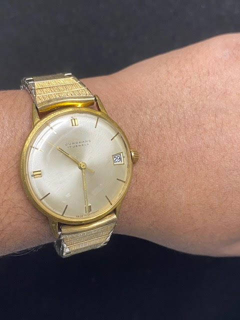 JUNGHANS Vintage 1950 17 Jewel Gold-Tone German-Made Watch – APR57