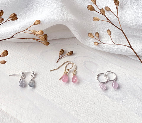 sapphire drop earrings