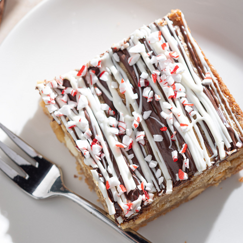 White Chocolate Peppermint Blondies