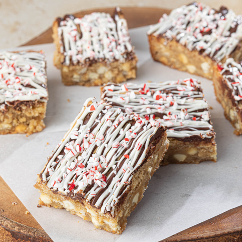 White Chocolate Peppermint Blondies