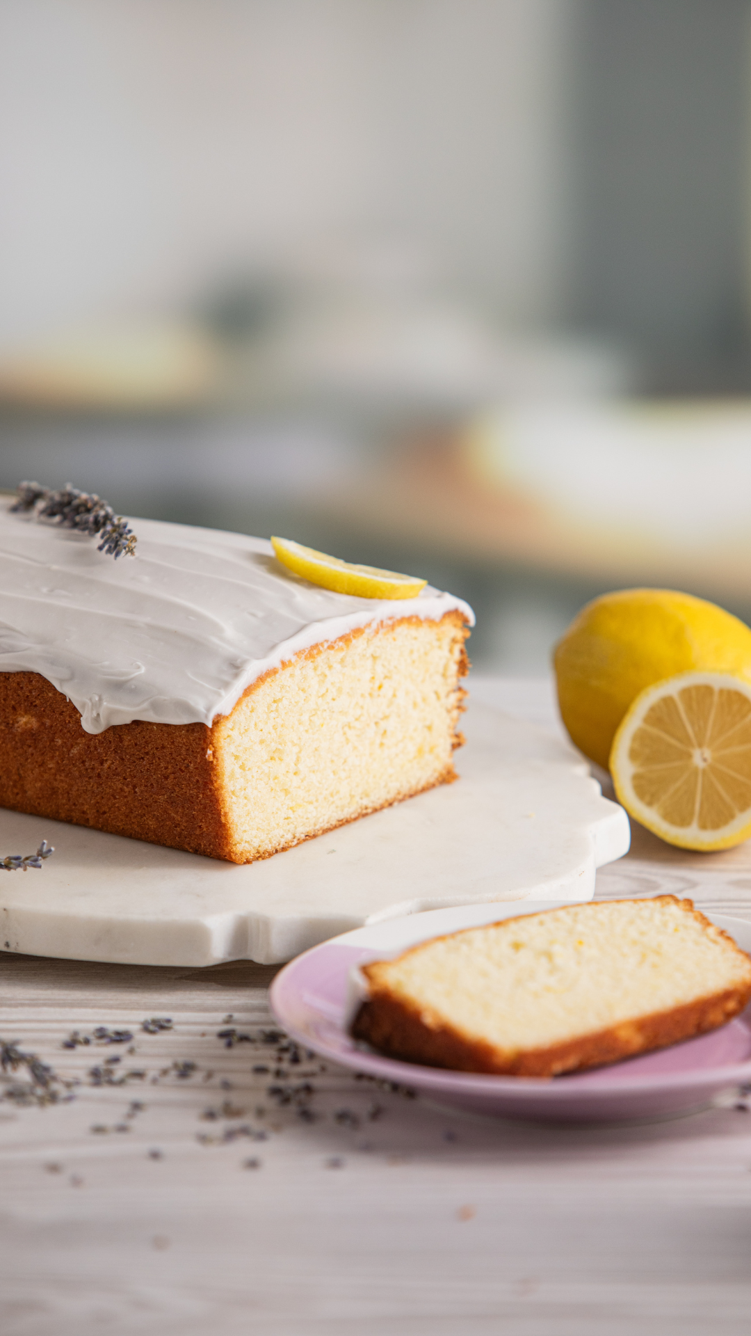 Lemon Lavender Loaf Cake