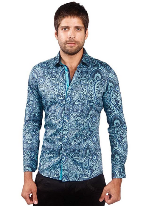 Crazy Paisley Button Down Shirt El Chapo Style | BARABAS — El Coronel ...