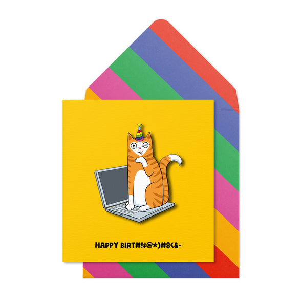 Laptop Cat Birthday