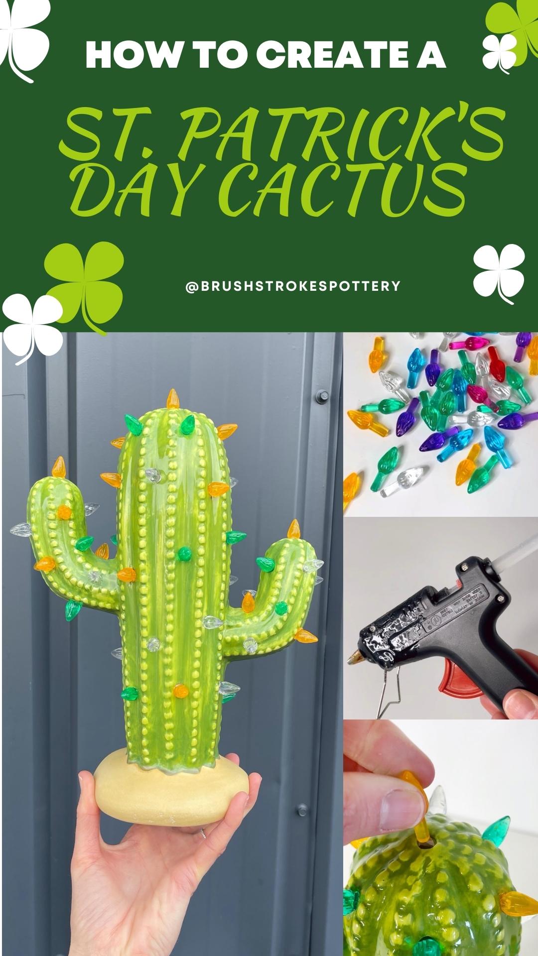 Pinterest Cover St Patrick's Day Cactus