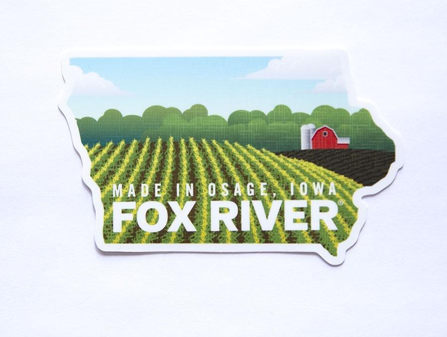 Fox River Made In Iowa Sticker