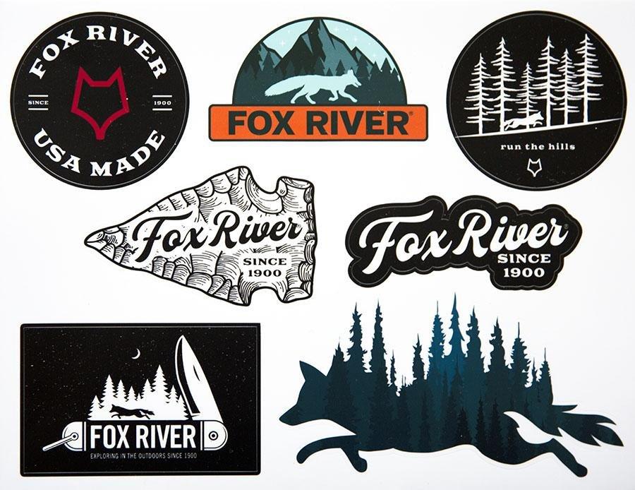 Fox River Sticker Sheet - 7 Stickers